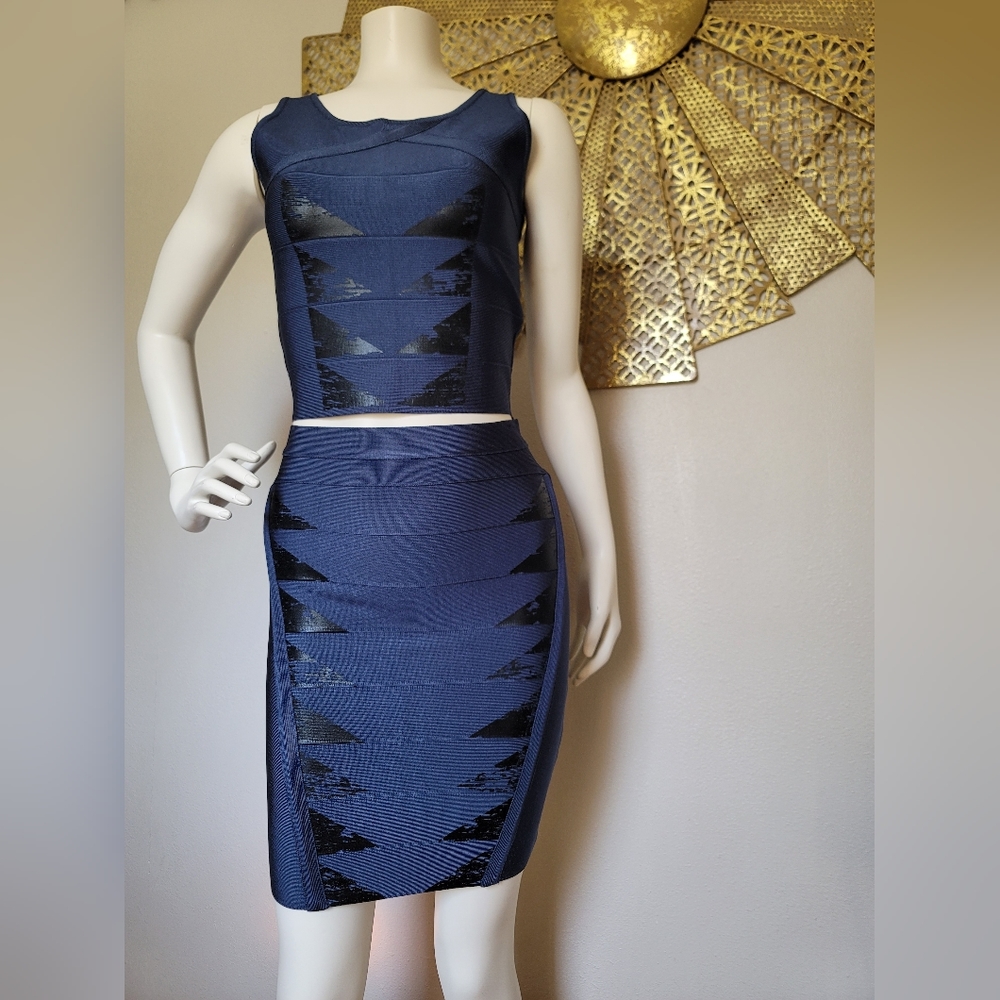 Bandage bodycon top & skirt